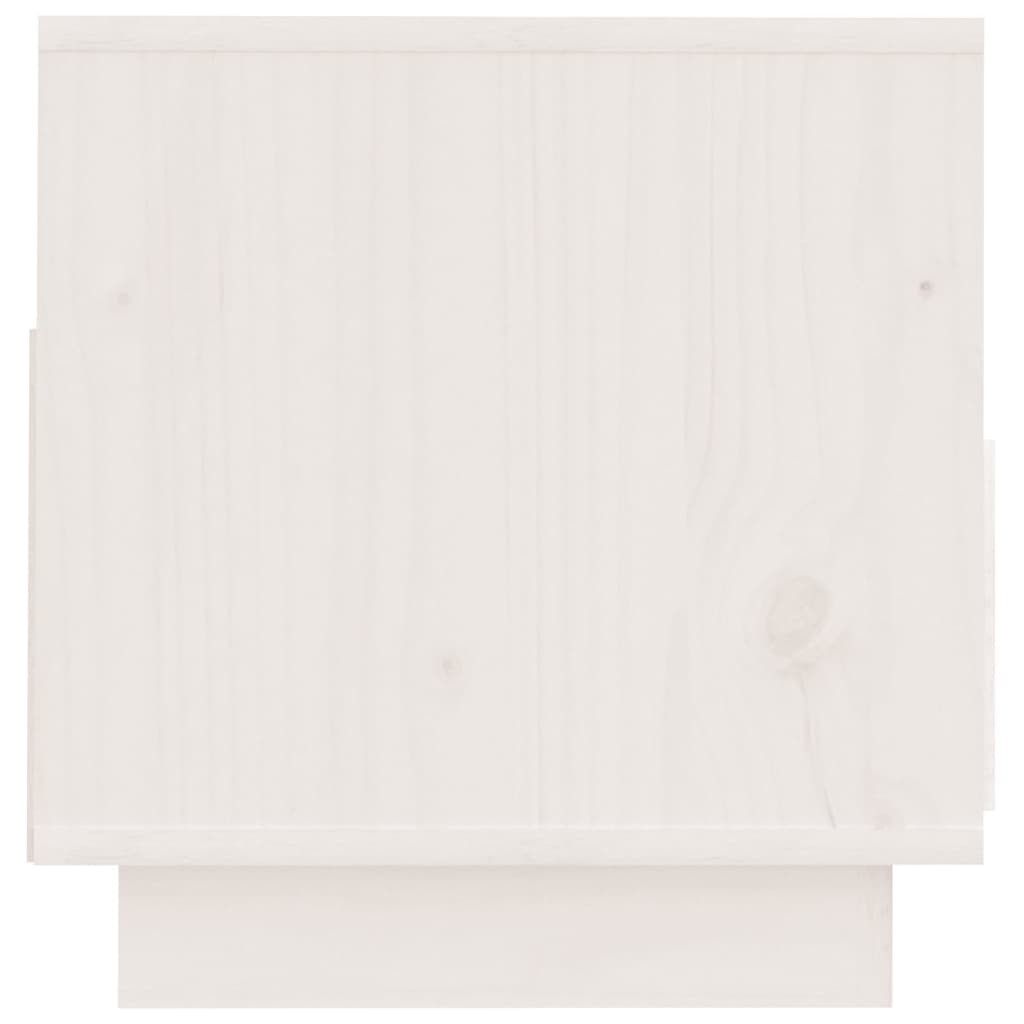 vidaXL TV-Schrank Weiß 60x35x37 cm Massivholz Kiefer