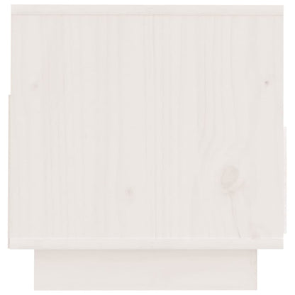 vidaXL TV-Schrank Weiß 60x35x37 cm Massivholz Kiefer