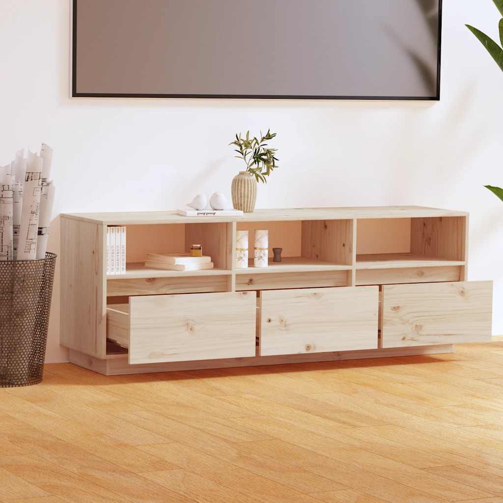 vidaXL TV-Schrank 140x37x50 cm Massivholz Kiefer