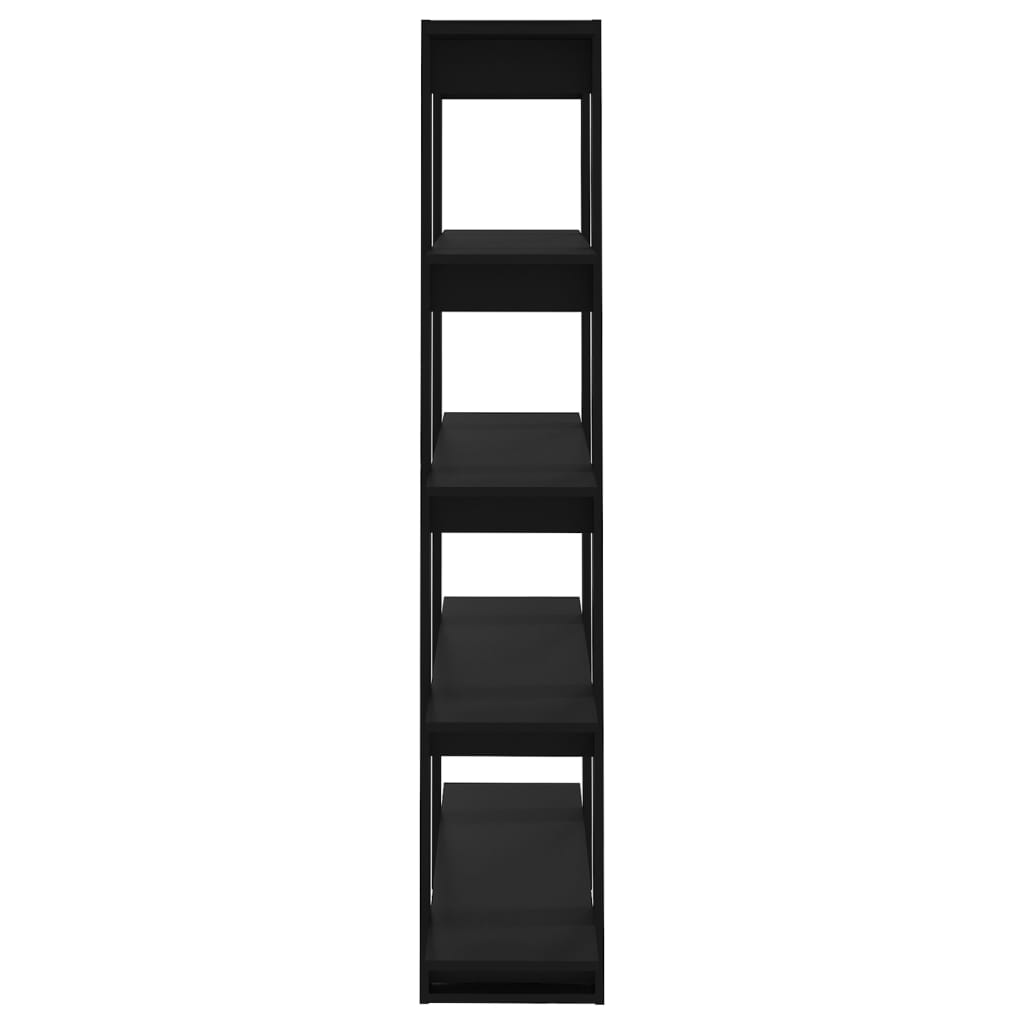 vidaXL Bücherregal/Raumteiler Schwarz 100x30x160 cm