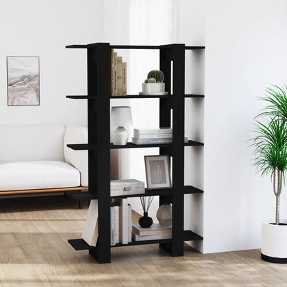 vidaXL Bücherregal/Raumteiler Schwarz 100x30x160 cm