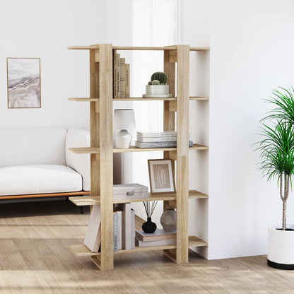 vidaXL Bücherregal/Raumteiler Sonoma-Eiche 100×30×160 cm