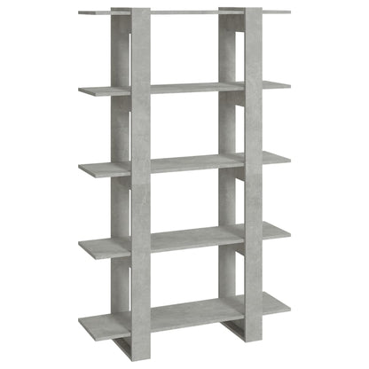 vidaXL Bücherregal/Raumteiler Betongrau 100x30x160 cm