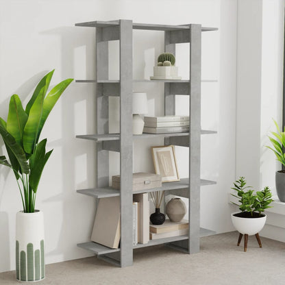 vidaXL Bücherregal/Raumteiler Betongrau 100x30x160 cm