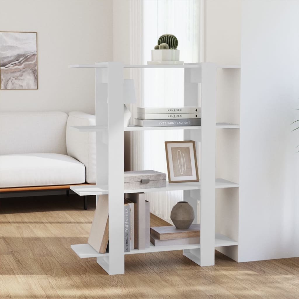 vidaXL Étagère/Séparateur de pièce Blanc 100x30x123,5 cm