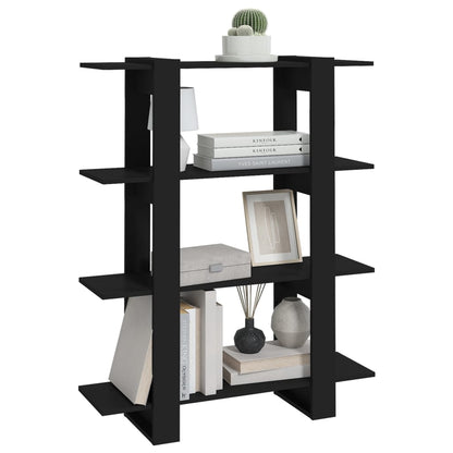 vidaXL Bücherregal/Raumteiler Schwarz 100x30x123,5 cm