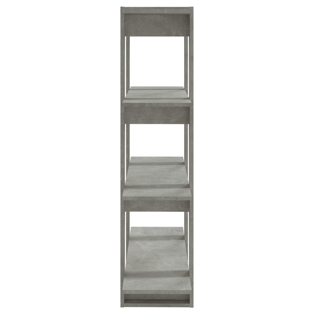 vidaXL Bücherregal/Raumteiler Betongrau 100x30x123,5 cm