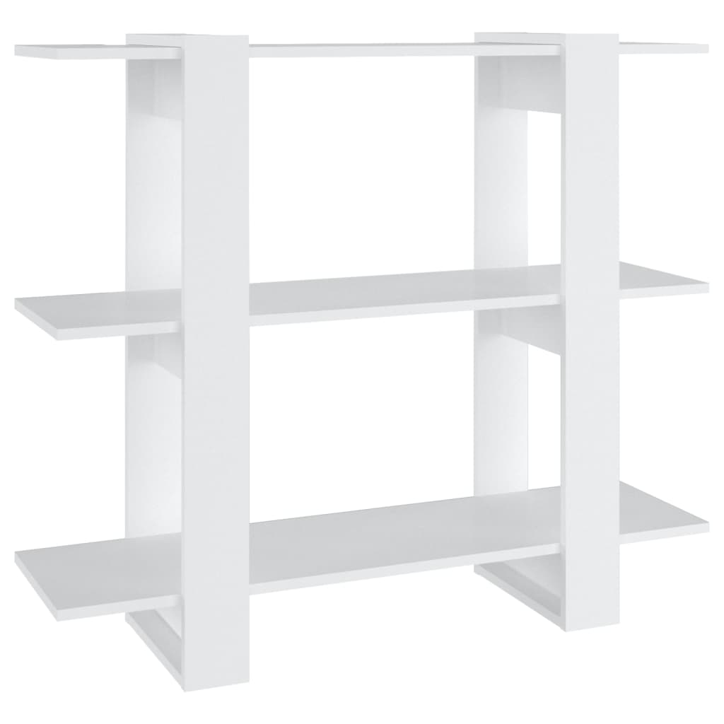vidaXL Bücherregal/Raumteiler Weiß 100×30×87 cm