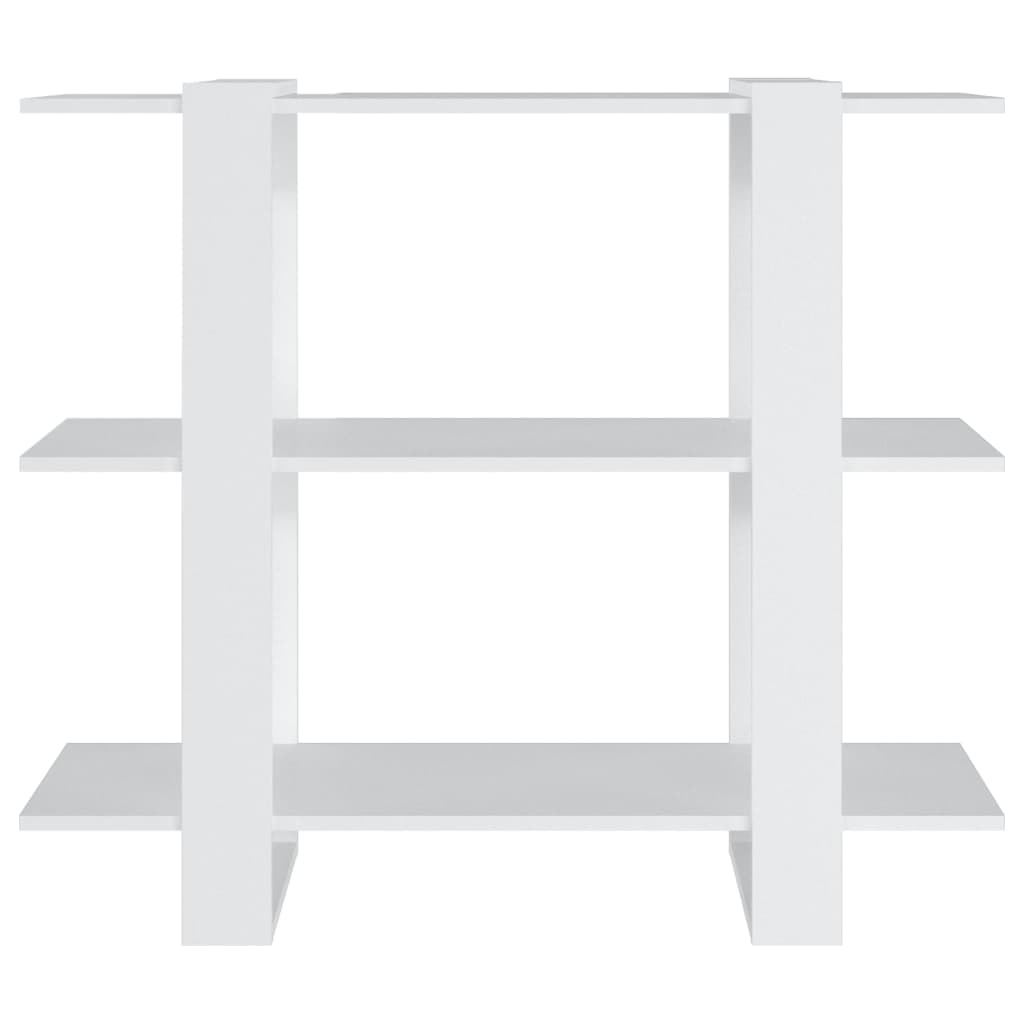 vidaXL Bücherregal/Raumteiler Weiß 100×30×87 cm