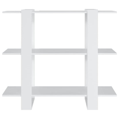vidaXL Bücherregal/Raumteiler Weiß 100×30×87 cm