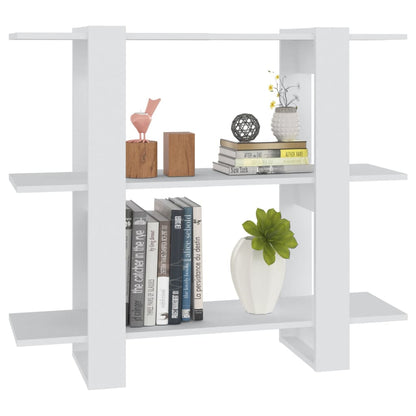 vidaXL Bücherregal/Raumteiler Weiß 100×30×87 cm