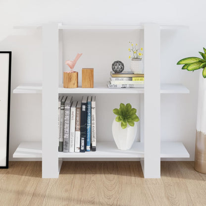 vidaXL Bücherregal/Raumteiler Weiß 100×30×87 cm