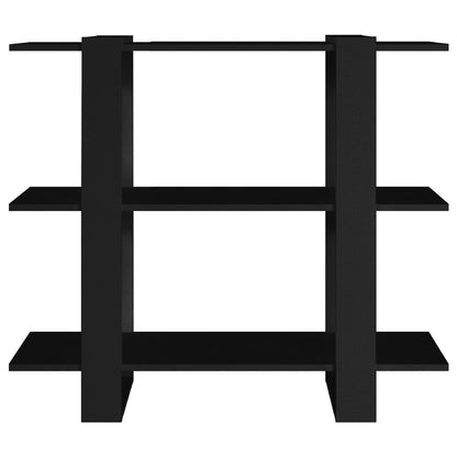 vidaXL Bücherregal/Raumteiler Schwarz 100x30x87 cm