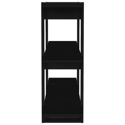 vidaXL Bücherregal/Raumteiler Schwarz 100x30x87 cm