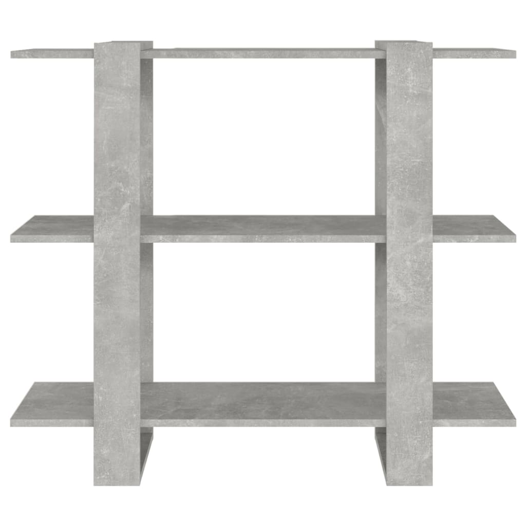 vidaXL Bücherregal/Raumteiler Betongrau 100x30x87 cm