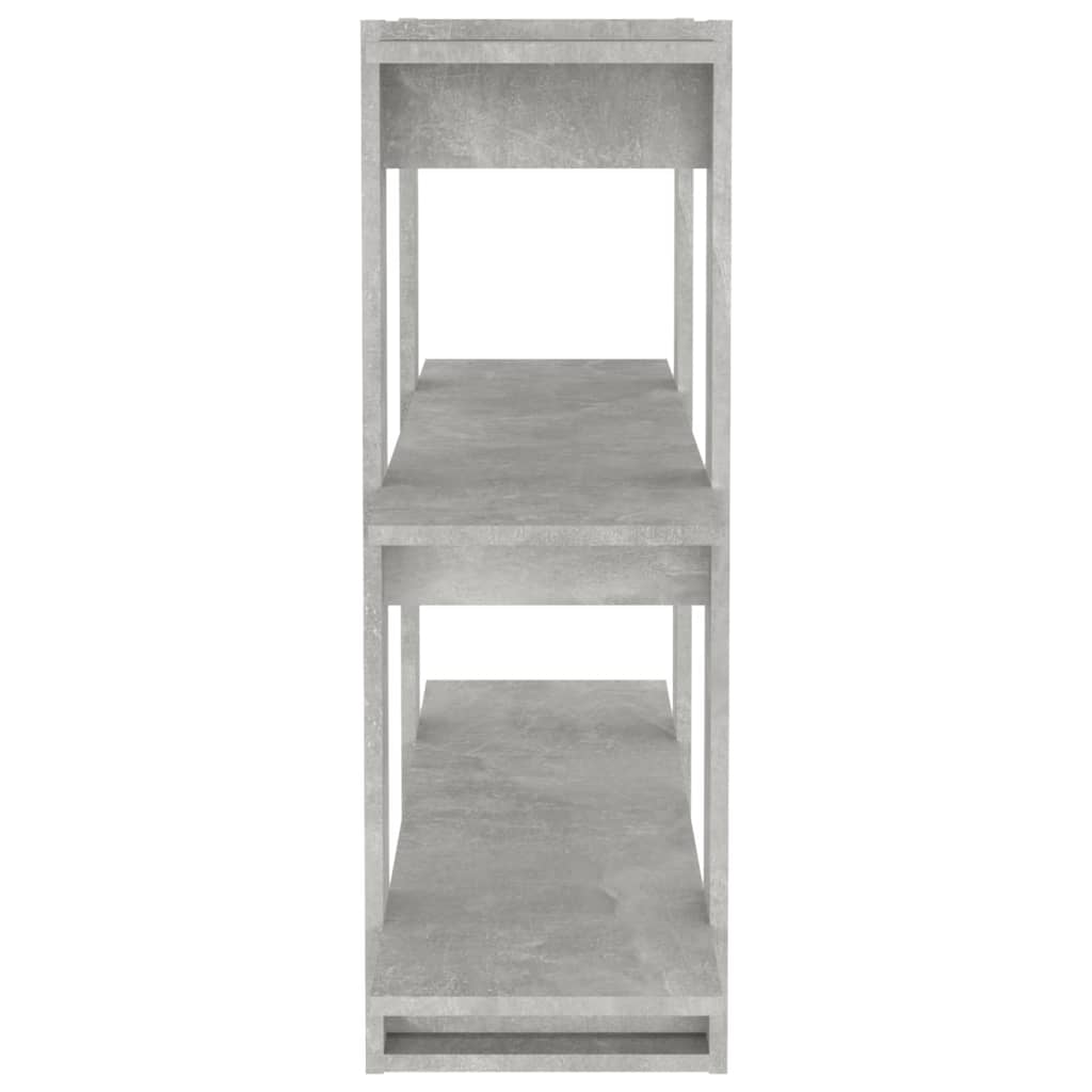 vidaXL Bücherregal/Raumteiler Betongrau 100x30x87 cm