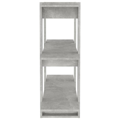 vidaXL Bücherregal/Raumteiler Betongrau 100x30x87 cm