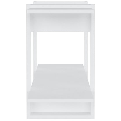 vidaXL Bibliothèque blanche 100x30x51 cm Aggloméré