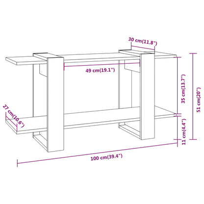 vidaXL Bücherregal Sonoma-Eiche 100x30x51 cm Holzwerkstoff