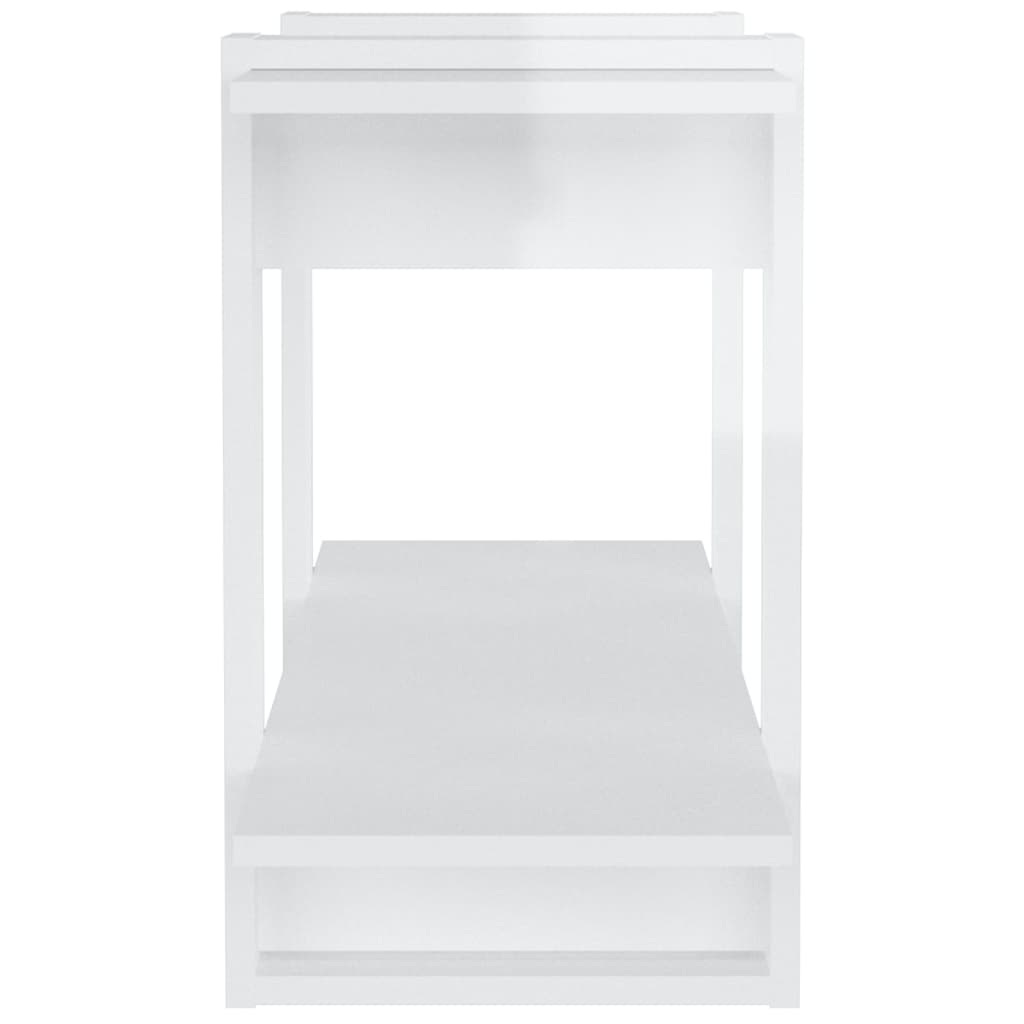 vidaXL Bibliothèque blanc brillant 100x30x51 cm aggloméré