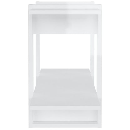 vidaXL Bibliothèque blanc brillant 100x30x51 cm aggloméré