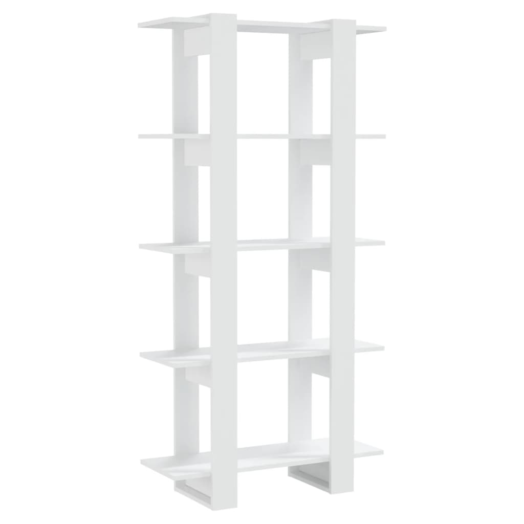 vidaXL Bibliothèque/Séparateur de pièce Blanc 80x30x160 cm Bois d'ingénierie