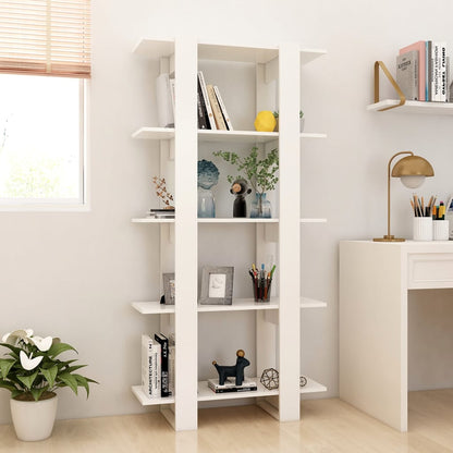 vidaXL Bibliothèque/Séparateur de pièce Blanc 80x30x160 cm Bois d'ingénierie