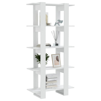 vidaXL Bibliothèque/Séparateur de pièce Blanc 80x30x160 cm Bois d'ingénierie
