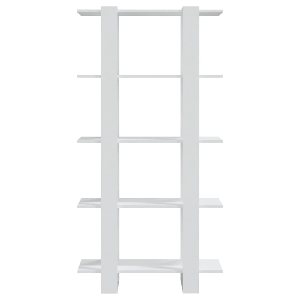 vidaXL Bibliothèque/Séparateur de pièce Blanc 80x30x160 cm Bois d'ingénierie