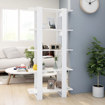 vidaXL Bibliothèque/Séparateur de pièce Blanc 80x30x160 cm Bois d'ingénierie