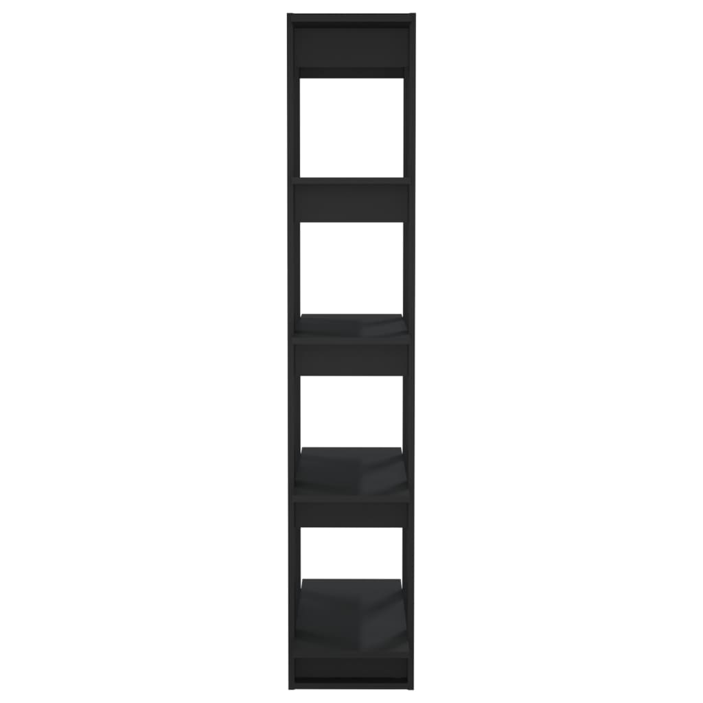 vidaXL Bibliothèque/Séparateur de pièce Noir 80x30x160 cm Bois d'ingénierie