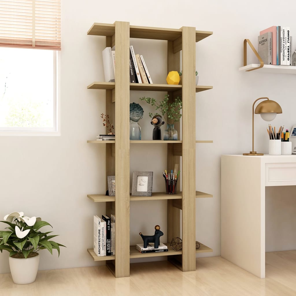 vidaXL Étagère/Séparateur de pièce Chêne Sonoma 80x30x160 cm Bois d'ingénierie