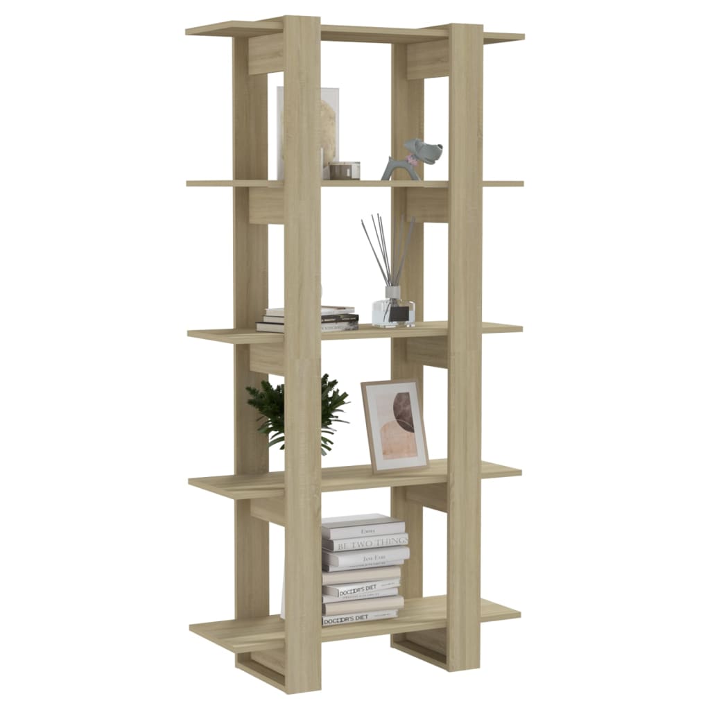 vidaXL Étagère/Séparateur de pièce Chêne Sonoma 80x30x160 cm Bois d'ingénierie