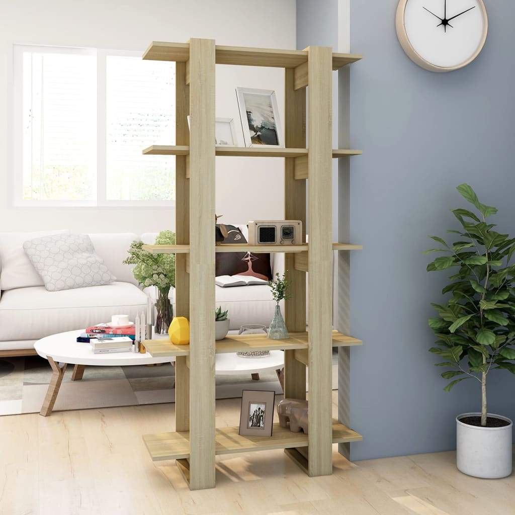 vidaXL Étagère/Séparateur de pièce Chêne Sonoma 80x30x160 cm Bois d'ingénierie