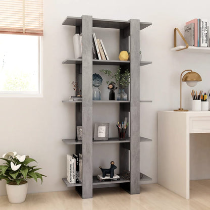 vidaXL Étagère/Séparateur de pièce gris béton 80x30x160 cm en bois d'ingénierie