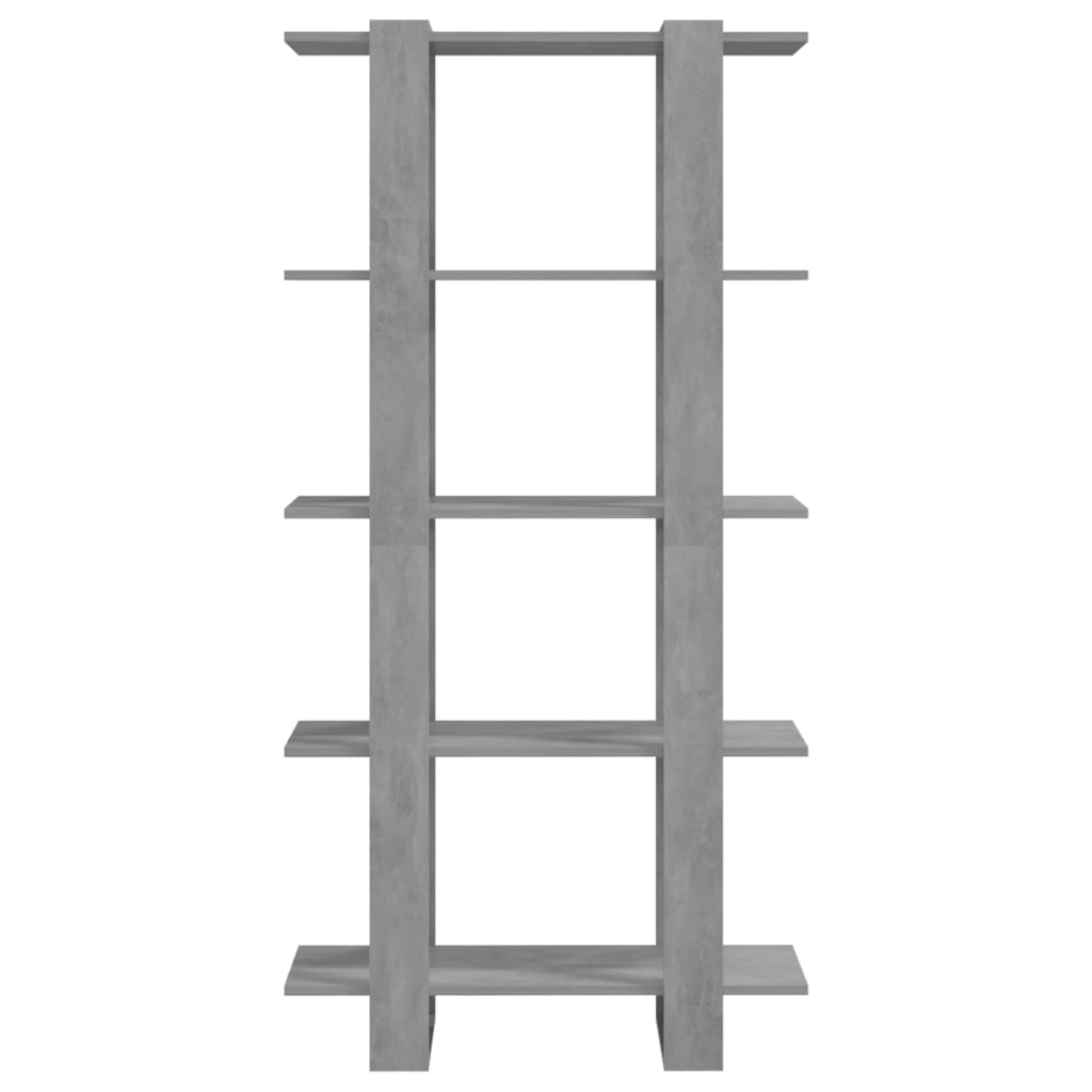 vidaXL Étagère/Séparateur de pièce gris béton 80x30x160 cm en bois d'ingénierie