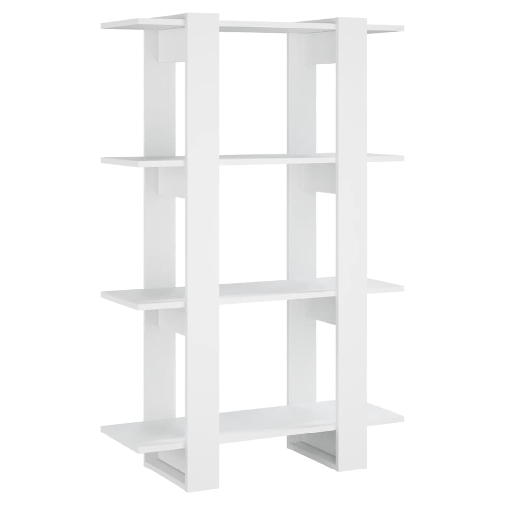 vidaXL Bücherregal/Raumteiler Weiß 80x30x123,5 cm