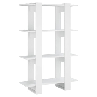 vidaXL Bücherregal/Raumteiler Weiß 80x30x123,5 cm