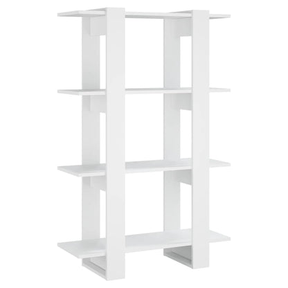 vidaXL Bücherregal/Raumteiler Weiß 80x30x123,5 cm