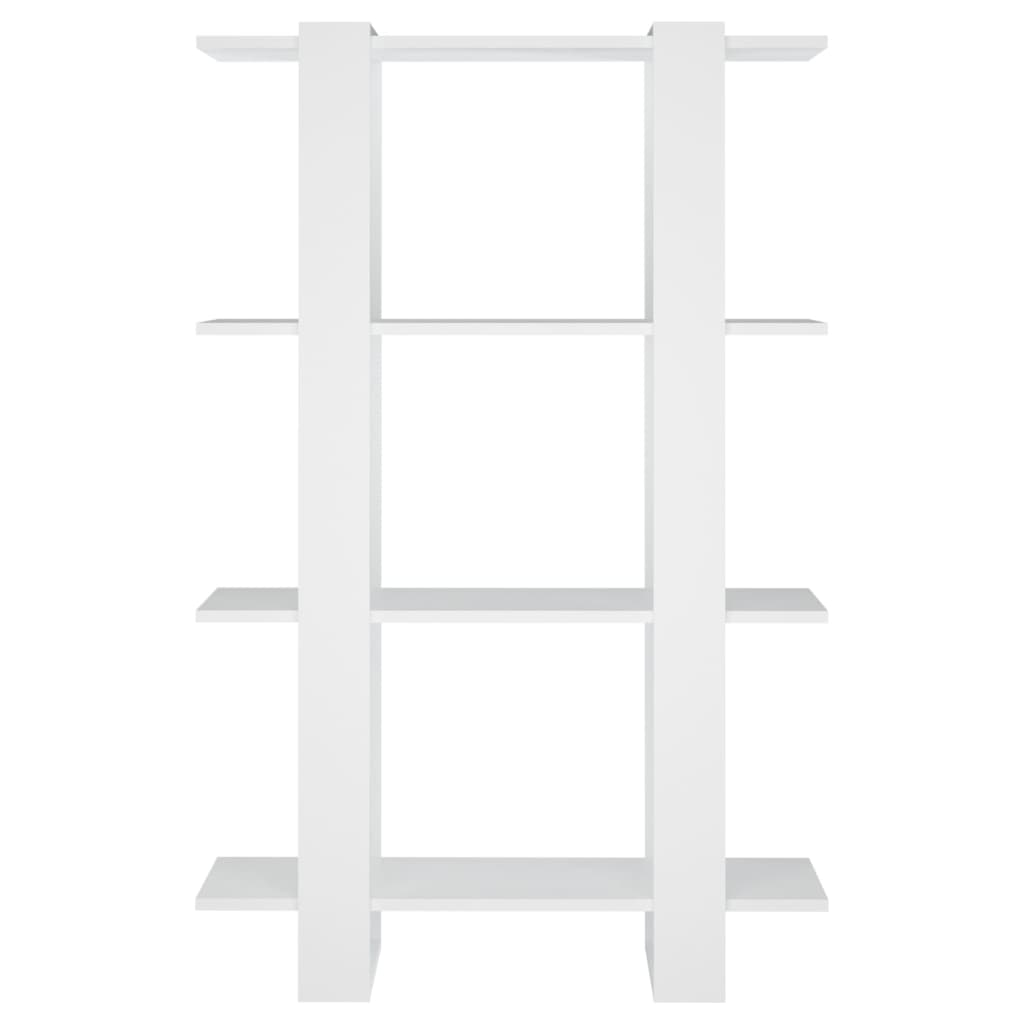 vidaXL Bücherregal/Raumteiler Weiß 80x30x123,5 cm