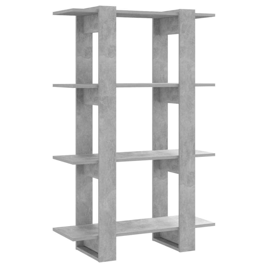 vidaXL Bücherregal/Raumteiler Betongrau 80x30x123,5 cm