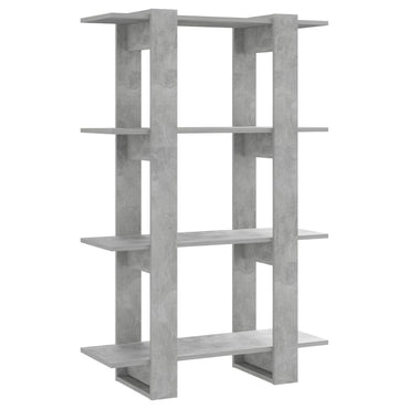vidaXL Bücherregal/Raumteiler Betongrau 80x30x123,5 cm