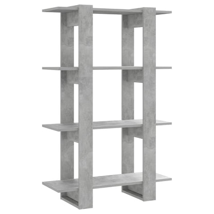 vidaXL Bücherregal/Raumteiler Betongrau 80x30x123,5 cm