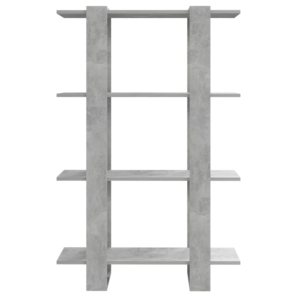 vidaXL Bücherregal/Raumteiler Betongrau 80x30x123,5 cm