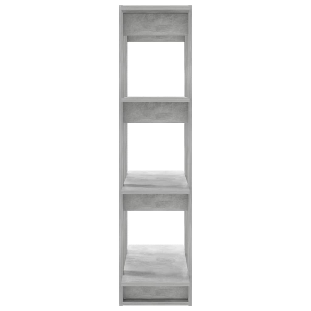 vidaXL Bücherregal/Raumteiler Betongrau 80x30x123,5 cm
