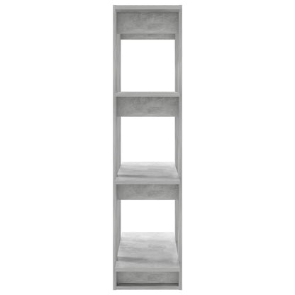 vidaXL Bücherregal/Raumteiler Betongrau 80x30x123,5 cm
