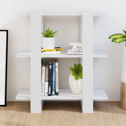 vidaXL Bücherregal/Raumteiler Weiß 80x30x87 cm