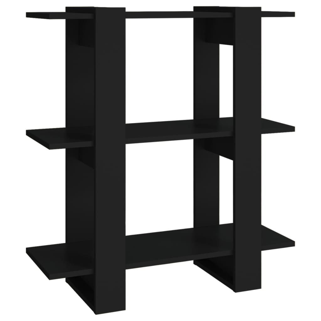 vidaXL Bücherregal/Raumteiler Schwarz 80x30x87 cm