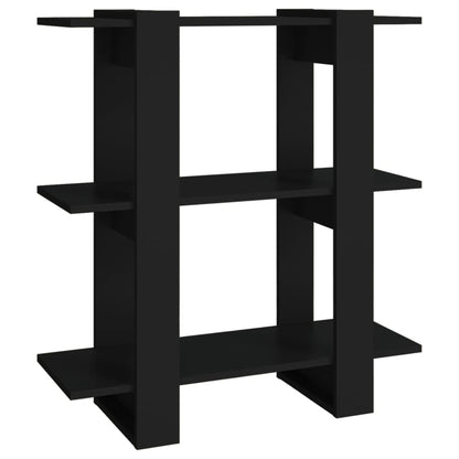 vidaXL Bücherregal/Raumteiler Schwarz 80x30x87 cm