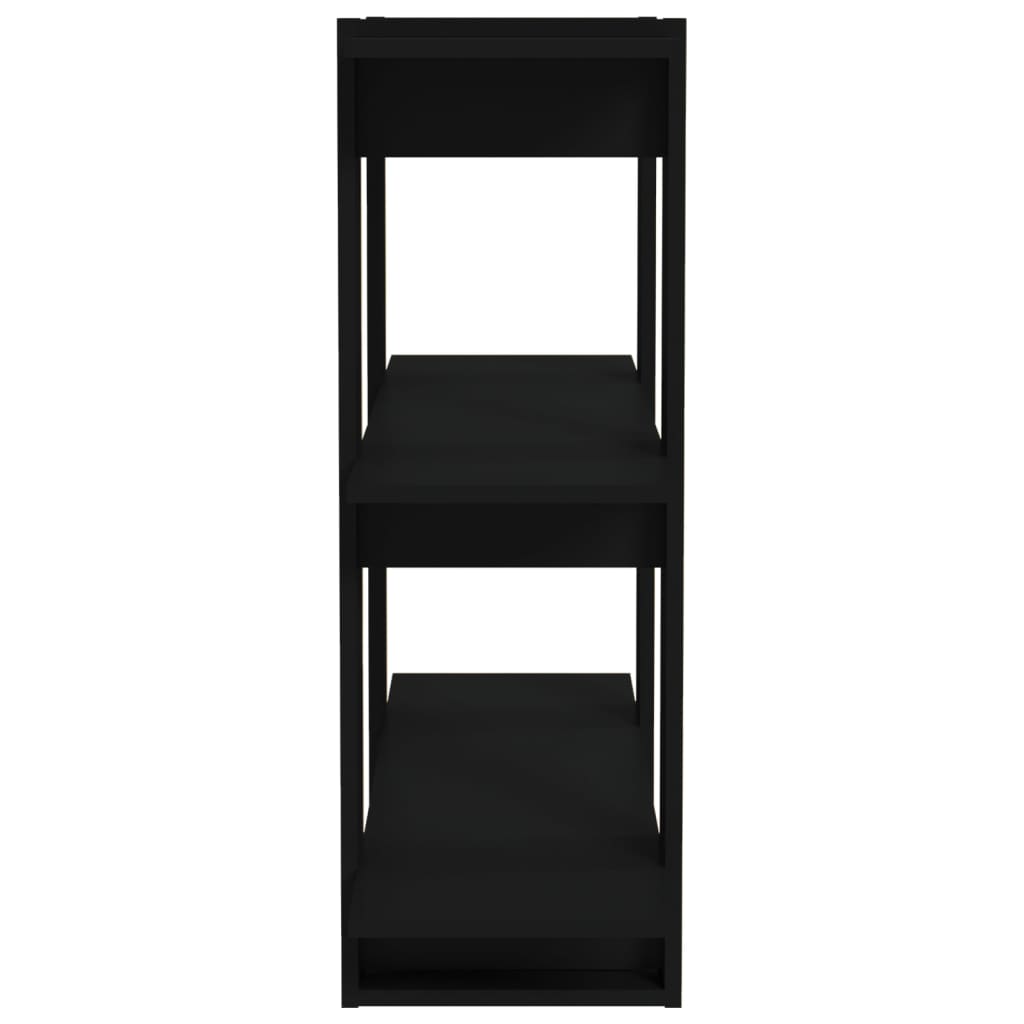 vidaXL Bücherregal/Raumteiler Schwarz 80x30x87 cm